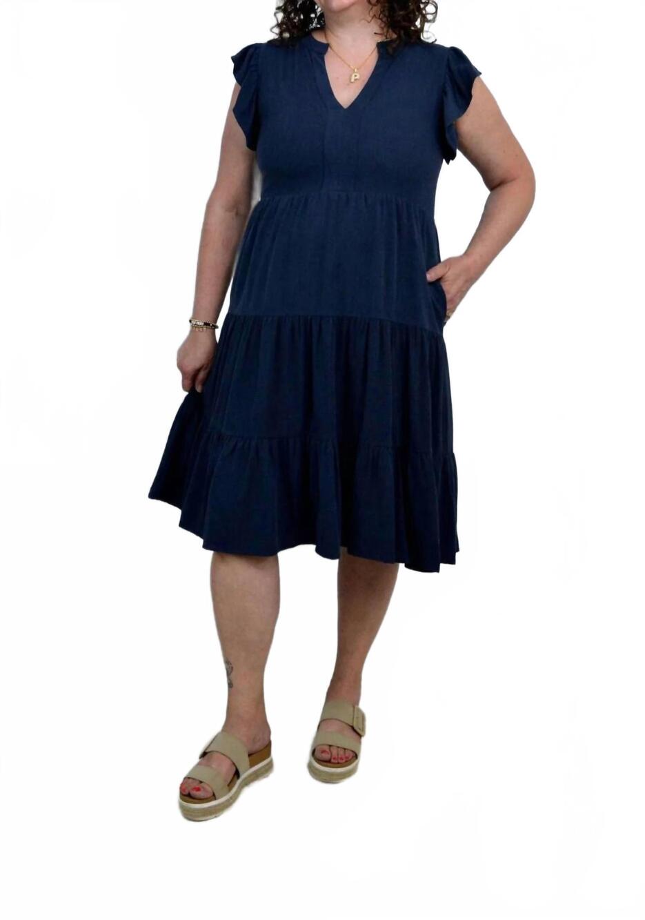 NEW MIKAROSE women's tara dress in navy